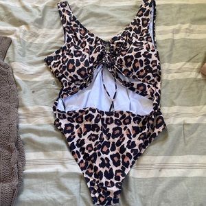 Shein Leopard One Piece Swimsuit
